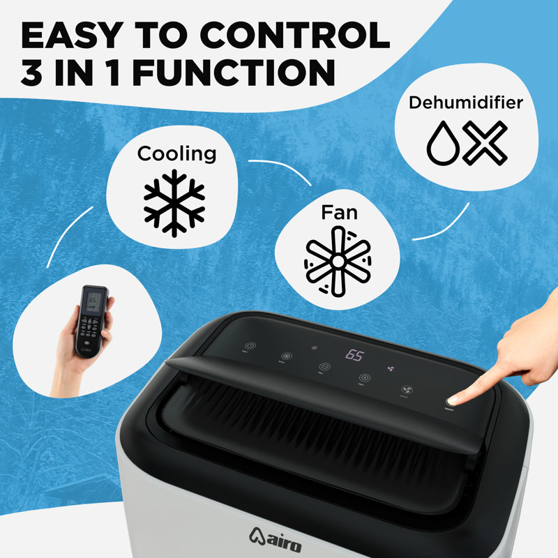 AIRO COMFORT 8000 BTU Portable Air Conditioner for 20 Square Feet with